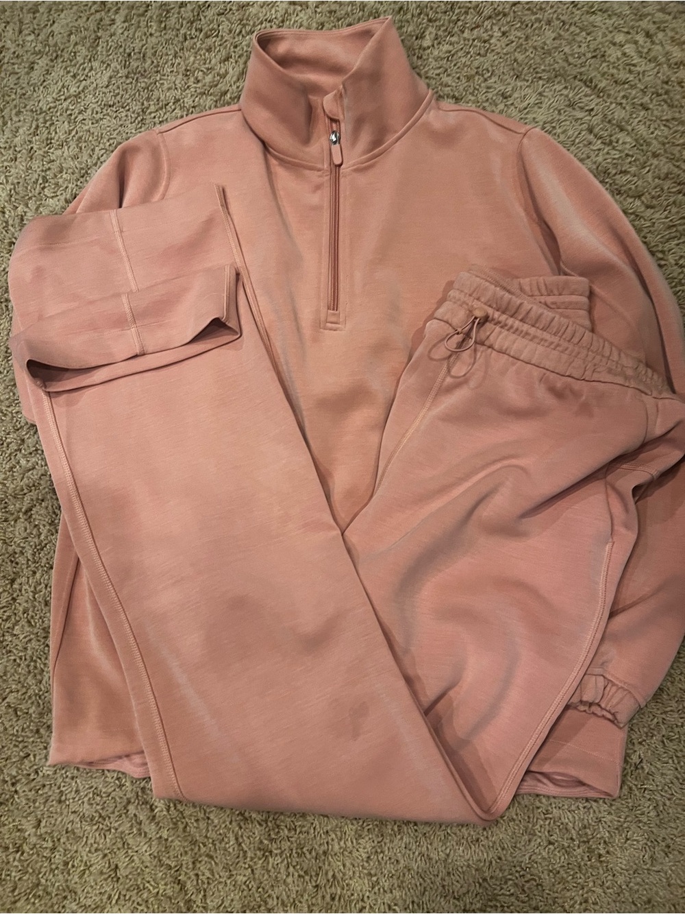 lululemon athletica Rose Blush Quarter-Zip Sweatshirt & Joggers Set
